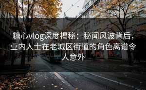 糖心vlog深度揭秘：秘闻风波背后，业内人士在老城区街道的角色离谱令人意外