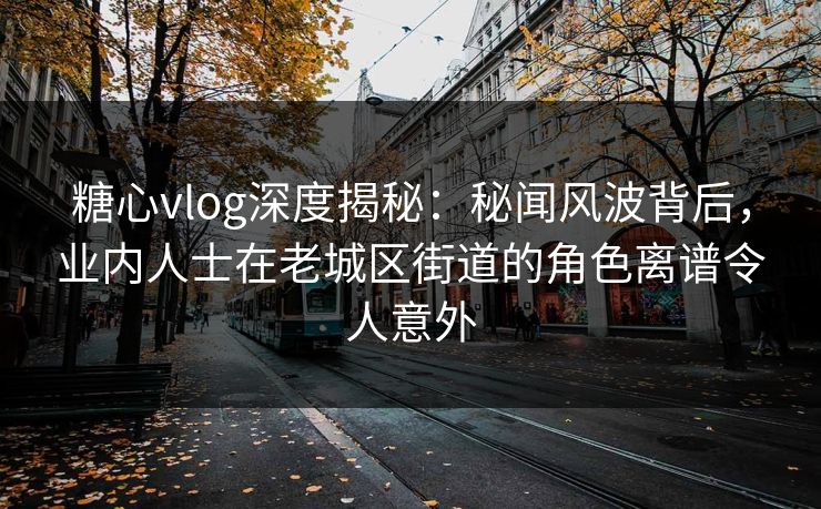 糖心vlog深度揭秘：秘闻风波背后，业内人士在老城区街道的角色离谱令人意外
