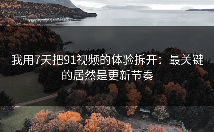 我用7天把91视频的体验拆开:最关键的居然是更新节奏 我用7天把91视频的体验拆开:最关键的居然是更新节奏
